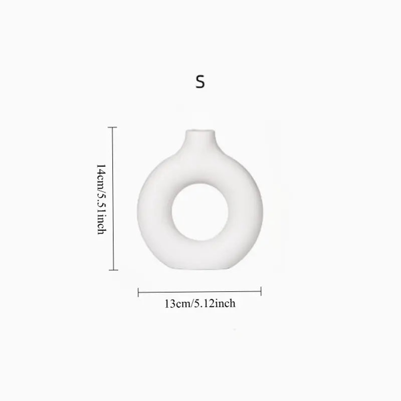Modern round Vase, 1 Piece Decorative Flower Vase Centerpiece for Living Room and Dining Table, Home Decor Ornament, Flower Arrangement Vase