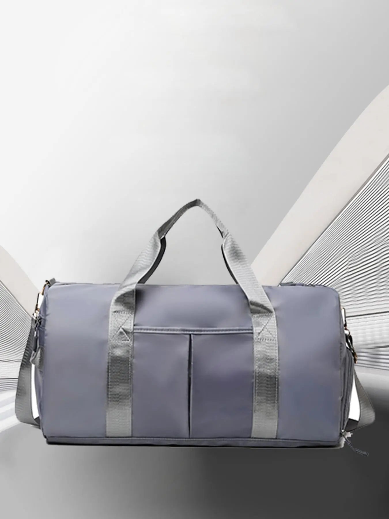 Women'S Fashion Large Capacity Travel Bag, Solid Color Letter Patch Zipper Pocket Travel Bag, Casual Lightweight Travel Bag for Gym & Short Business Trips, Durable Travel Duffels, Gym Bag, Travel Duffle Bag