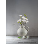 Serene Spaces Living Gray Ceramic Jug Vase 10.5 Diameter & 10.5 Tall Vintage Pitcher Design Stone like Texture Exotic Vase for Long Stemmed Flowers