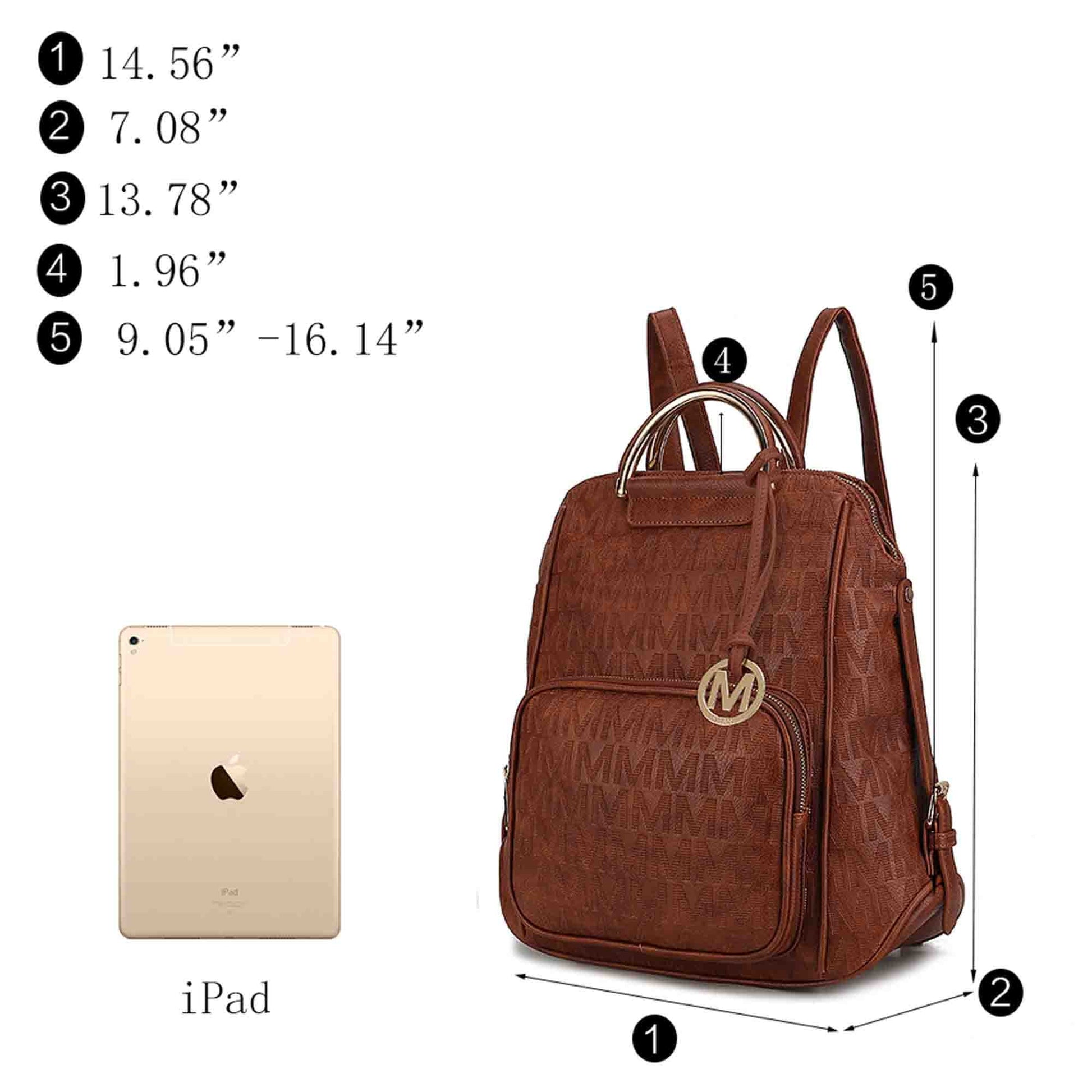 Torra Women'S Backpack, Vegan Leather Bookbag Purse for Travel, Work and School by Mia K - Mustard