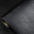 Realistic Wood Peel and Stick Wallpaper Black Wood Self Adhesive Decorative Vinyl