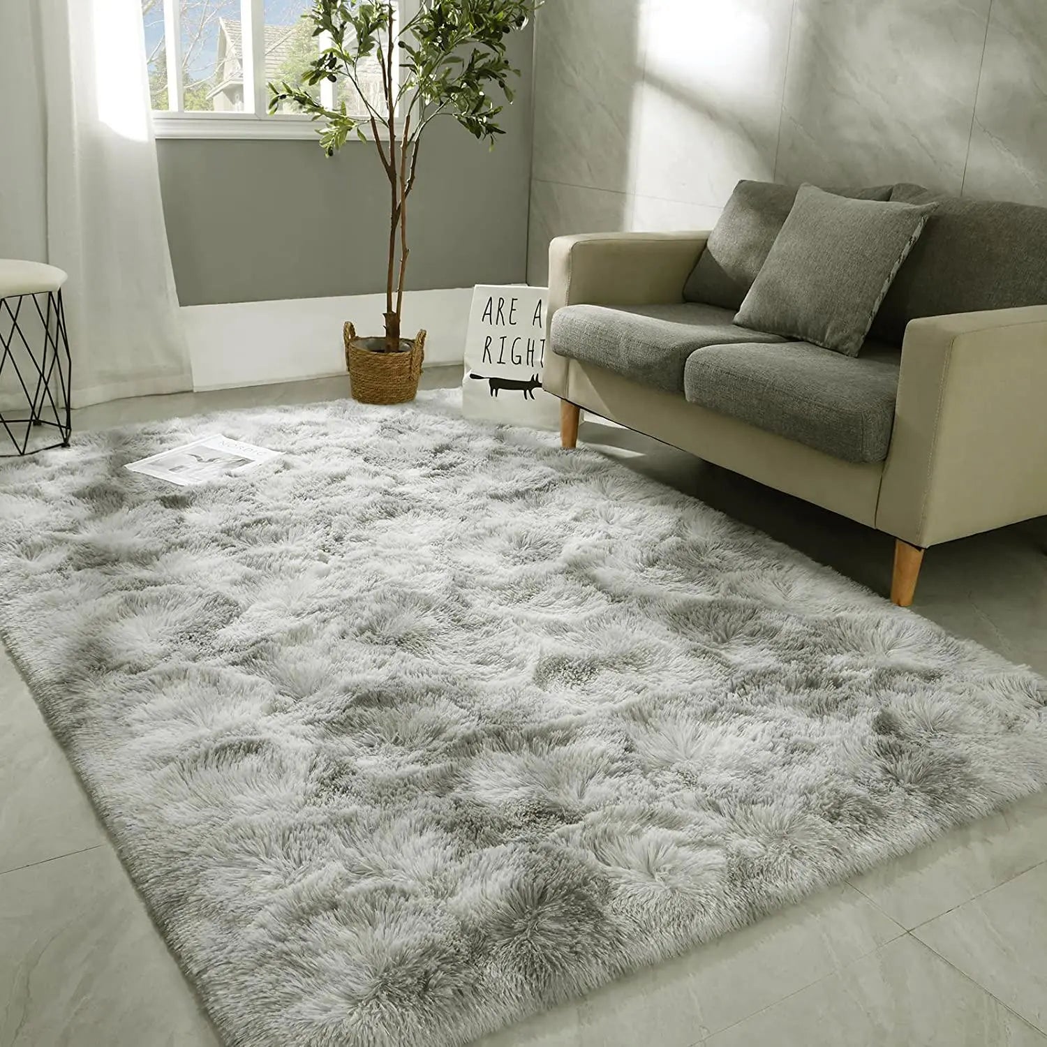 Plush Floor Mat, Decorative Area Rug, Modern Floor Carpet for Living Room, Bedroom & Home Decor, Soft-Thick Rugs, Fluffy Rugs for Room Decor, Furry Floor Rugs, Modern Shaggy Rug #GLOBAL PICKS