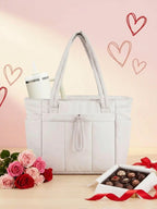 〖Valentines Day〗Insulated Tote Bag with Cup Holder & Laptop Compartment, Everyday Tote, Travel Work Care Bag for Women, All Seasons Casual Style Tote Purses