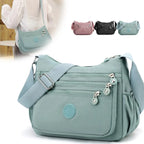 Nylon Fabric Crossbody Bag, Anti-Theftwomen'S Shoulder Bag, Multi-Layer Pocket Wallet, Solid Color Nylon Fanny Pack, Daily Commuting Nylon Bum Bag,Perfect for Mother'S Day & Valentine'S Day Gifts