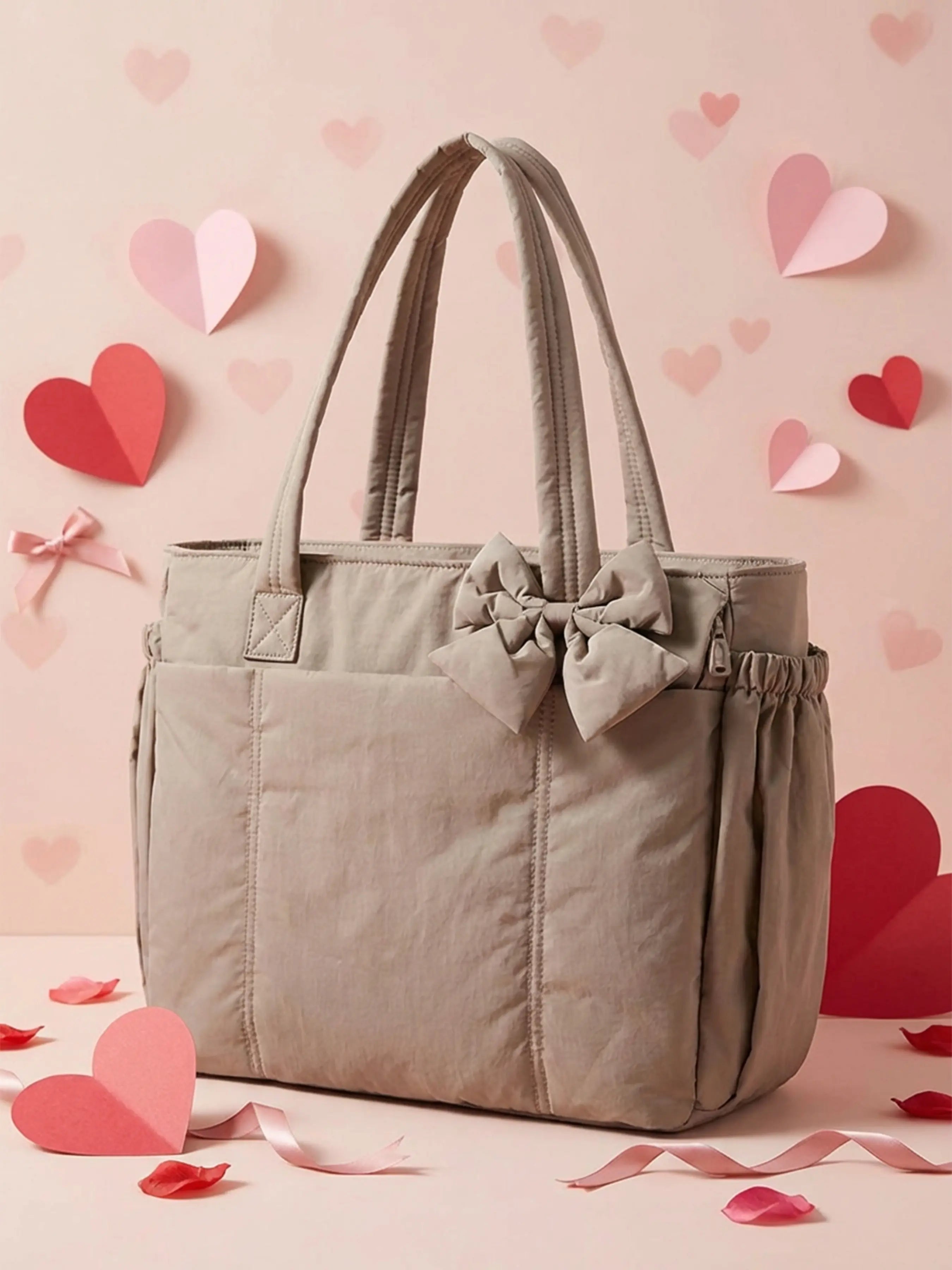〖Valentines Day〗Insulated Tote Bag with Cup Holder & Laptop Compartment, Everyday Tote, Travel Work Care Bag for Women, All Seasons Casual Style Tote Purses