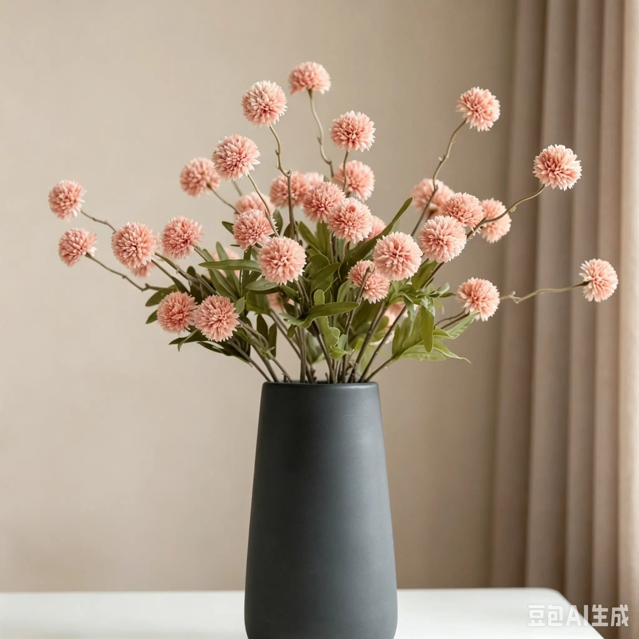 10-Pack Ultra Realistic Faux Silk Pompon Mum Artificial Flowers for Vase – Perfect DIY Bouquet, Table Centerpiece, Wedding, Home & Coffee Table Decor (Vase Not Included)