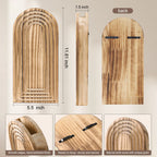 Ivydale Wooden Wall Vase Set of 2, Wall Hanging Planter Modern Farmhouse Wall Decor for Boho Wall Decor for Indoor Entryway Hallway Bathroom Living Room Dining Room