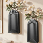 Ivydale Wooden Wall Vase Set of 2, Wall Hanging Planter Modern Farmhouse Wall Decor for Boho Wall Decor for Indoor Entryway Hallway Bathroom Living Room Dining Room