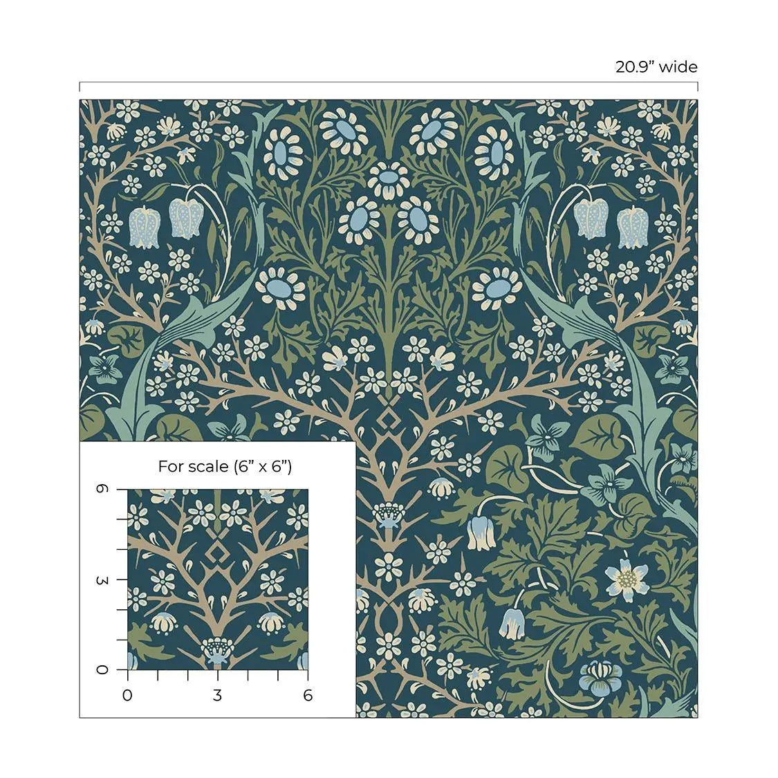 Nextwall Victorian Garden Vintage Peel and Stick Wallpaper