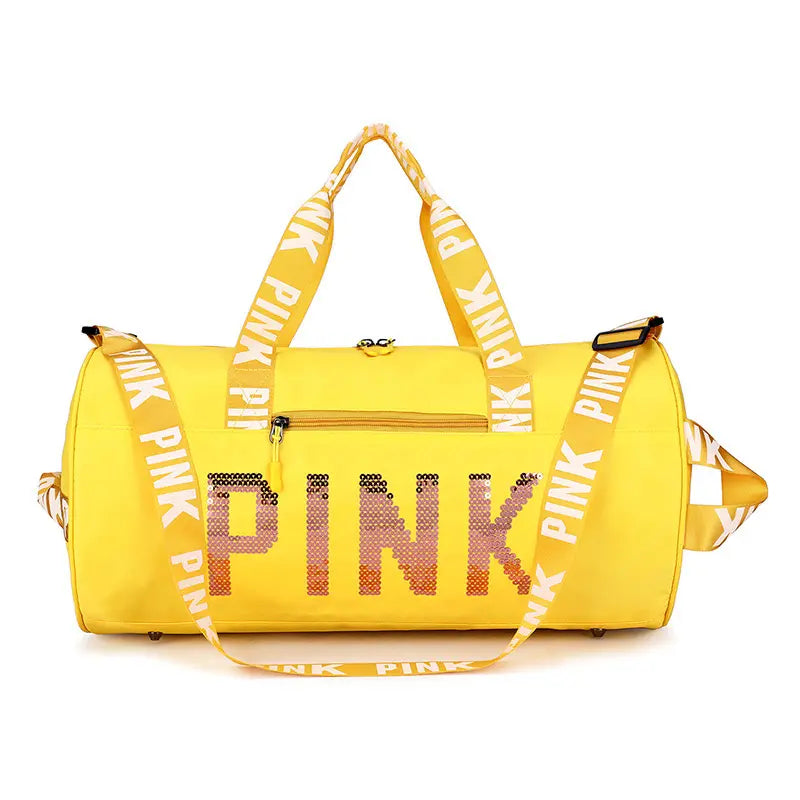 Sparkle Sequin Travel Bag for Women, 18" Waterproof Gym Tote, Stylish Carry-On for All Occasions