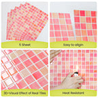 Fancytiles 5 Sheets Peel and Stick Backsplash, Premium Self Adhesive Wall Tiles Peel and Stick -11.8" X 11.8" for Bathroom, Fireplace, RV, Kitchen