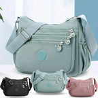 Nylon Fabric Crossbody Bag, Anti-Theftwomen'S Shoulder Bag, Multi-Layer Pocket Wallet, Solid Color Nylon Fanny Pack, Daily Commuting Nylon Bum Bag,Perfect for Mother'S Day & Valentine'S Day Gifts