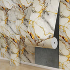 Aozey Marble Wall Sticker Roll, Self-Adhesive Wallpaper, Peel and Stick Wall Panel, Detachable Vinyl, Kitchen, Bathroom & Countertops, Marble Pattern Wallpaper, Peel and Stick Wallpaper Designs