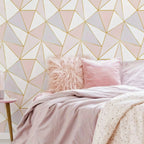 1 Roll Dreamy Geometric Peel and Stick Wallpaper, Removable Self-Adhesive Wall Mural, Modern Decor for Bedroom & Living Room, Sticky Wallpaper Peel and Stick
