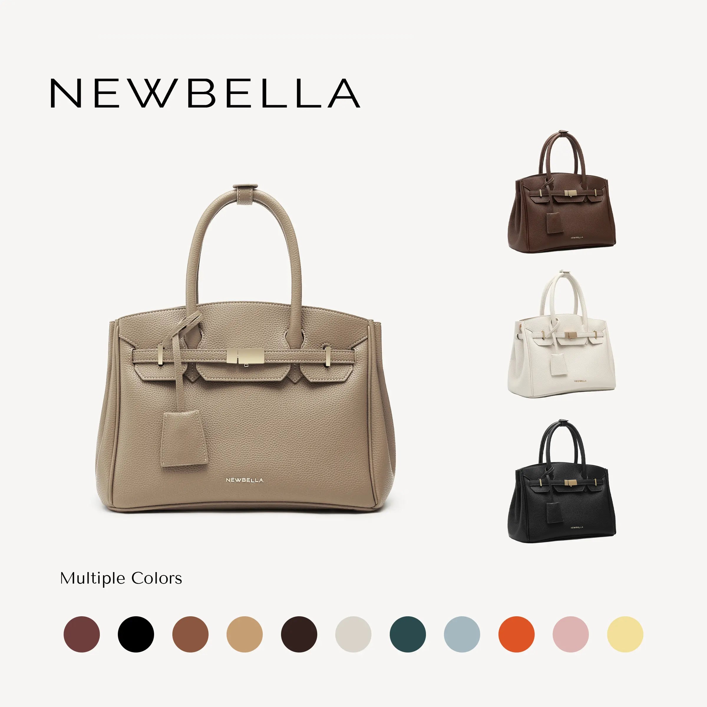 NEWBELLA Miranda Women'S S Size Top Handle PU Leather Minimalist Tote Bag - Stylish Handbag, Everyday Accessory for Women, Bags
