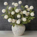 10-Pack Ultra Realistic Faux Silk Pompon Mum Artificial Flowers for Vase – Perfect DIY Bouquet, Table Centerpiece, Wedding, Home & Coffee Table Decor (Vase Not Included)