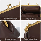 MINKARS Small Kisslock Bag - Crossbody Purses for Women
