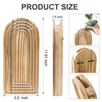 Ivydale 2 Pack Wooden Wall Vases with Fake Plants, Wall Hanging Planters Boho Modern Farmhouse Indoor for Narrow Spaces Entryway Bathroom Home Office Decoration, Brown