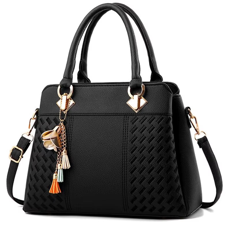 Gusure Luxury Handbag Women Crossbody Bag with Tassel Hanging Large Capacity Female Shoulder Bags Embroidery Tote Sac a Main