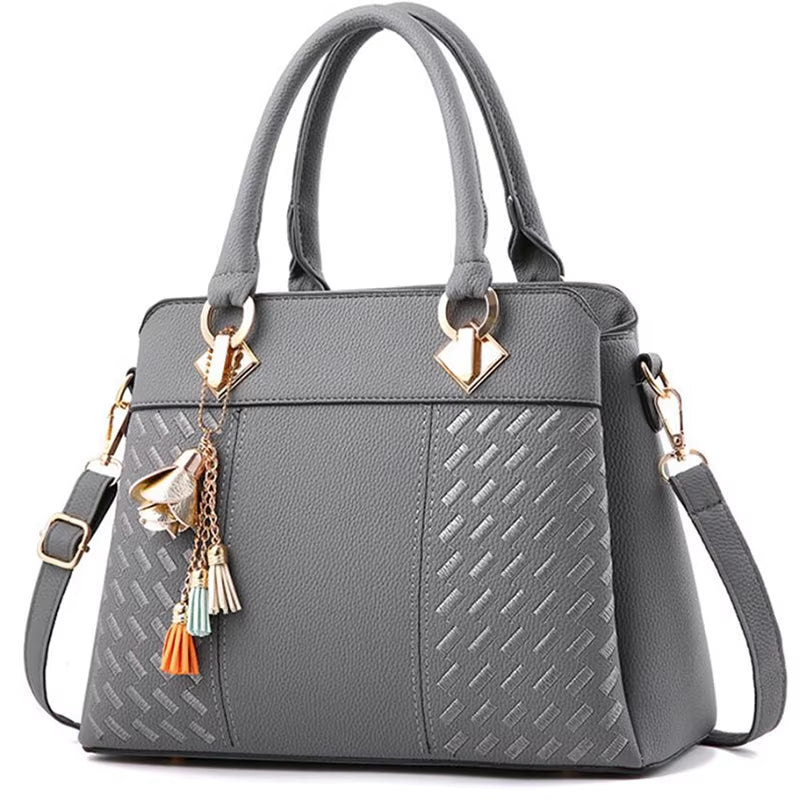 Gusure Luxury Handbag Women Crossbody Bag with Tassel Hanging Large Capacity Female Shoulder Bags Embroidery Tote Sac a Main