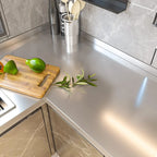Silver Metallic Contact Paper Peel and Stick Countertop Kitchen Self Adhesive Waterproof