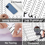 Erfoni Black and White Peel and Stick Wallpaper Modern Herringbone Contact Paper Bathroom 17.7Inch X 118.1Inch Geometric Removable Wallpaper Peel and Stick Self Adhesive Contact Paper for Accent Wall