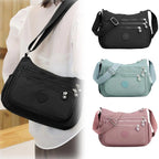 Nylon Fabric Crossbody Bag, Anti-Theftwomen'S Shoulder Bag, Multi-Layer Pocket Wallet, Solid Color Nylon Fanny Pack, Daily Commuting Nylon Bum Bag,Perfect for Mother'S Day & Valentine'S Day Gifts