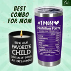 "Mom’S Last Nerve" Candle, Funny Birthday Gift for Mom, Stepmom, Bonus Mom, New Mom, Father'S Day Gift, Gift for Dad, Step Dad| 10Oz Vanilla Lavender Scented Tin Candle, Unique Home Decoration & Relaxing Fragrance