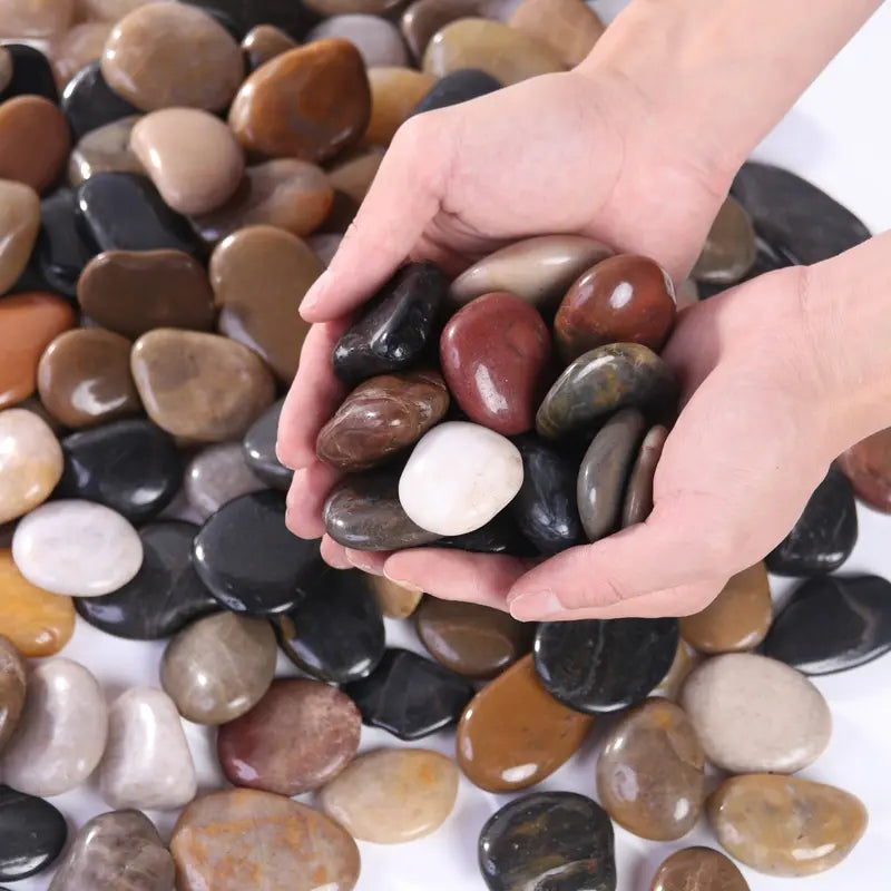 Decorative Polished Pebbles 2-3Cm, Ideal for Indoor Plants & Outdoor Gardens, Perfect for Vases, Aquariums, Festive Decorations