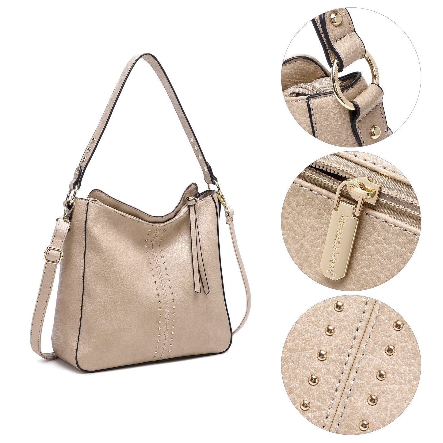 Hobo Bag for Women Crossbody Purse and Handbags Ladies Chic Shoulder Bags, Khaki