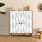 Erfoni Black and White Peel and Stick Wallpaper Modern Herringbone Contact Paper Bathroom 17.7Inch X 118.1Inch Geometric Removable Wallpaper Peel and Stick Self Adhesive Contact Paper for Accent Wall