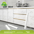 23.62In*393.7In/23.6In*196.8In Marble Peel-And-Stick Countertop Contact Paper, Self-Adhesive Waterproof Oil-Proof PET Stickers for Kitchen Cabinets, Heat-Resistant Thick Peel-And-Stick Furniture Stickers for Door Renovation, Stick-On Furniture Stickers