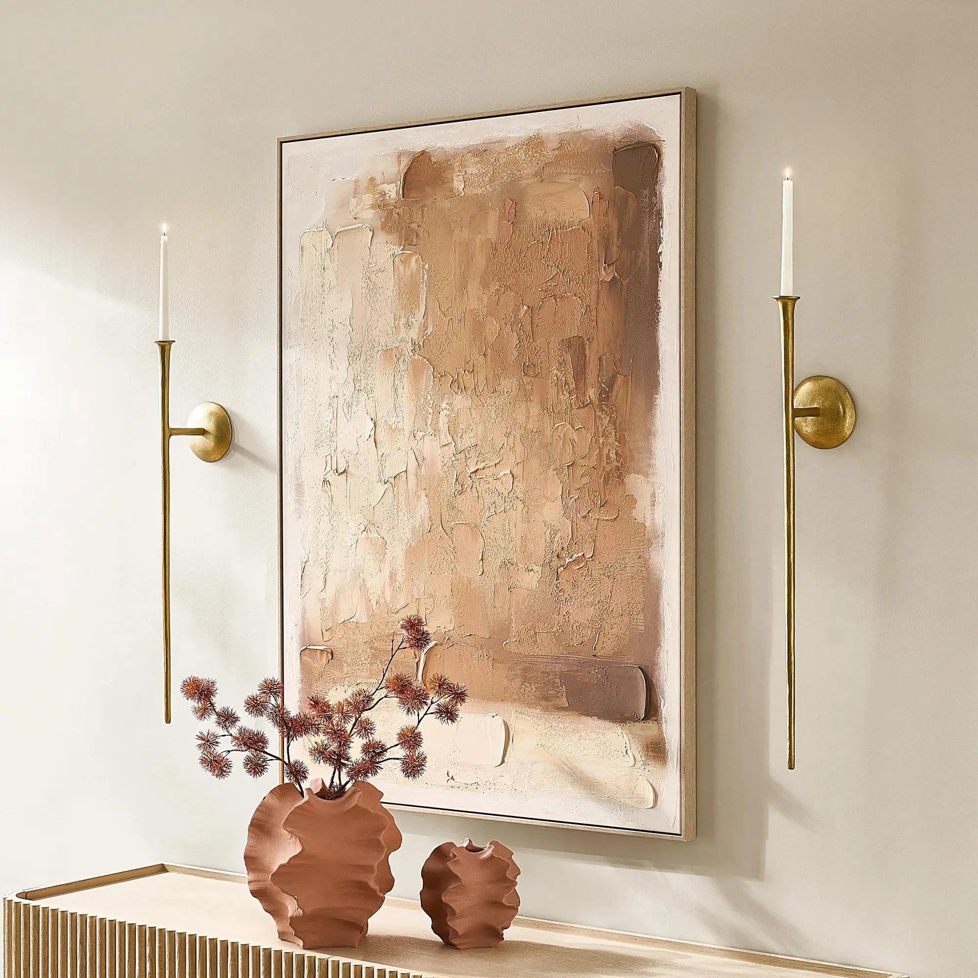 Z Gallerie Aspar Wall Candle Sconce (One Piece Only) Decor Hanging Aluminium Ornaments - Sold Separately Home Goods Gold Decoration Items Living Room House Decorative Wall Light,Summerwins