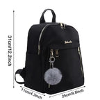 Simple Large Capacity Unisex Black Travel Backpack - Harajuku & High Street Style Student Backpack