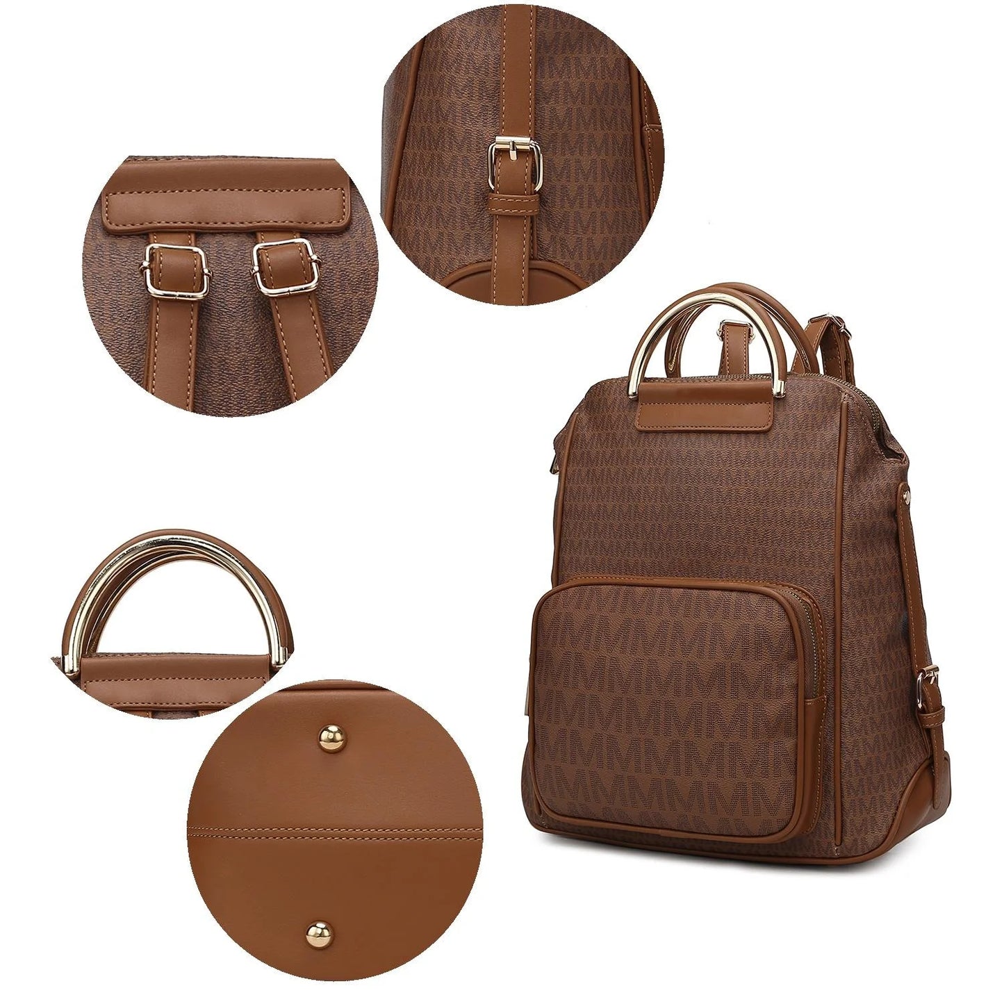 June Women’S Backpack, M Signature Vegan Leather Daypackpack for Travel by Mia K