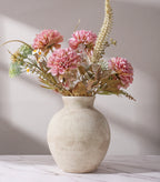 Ivydale Ceramic Flower Vase Home Decor, 7.4 in Farmhouse Table Vases Rustic Vintage Living Room Kitchen Bedroom Decoration Pottery Decorative Vases for Flowers House Shelf Office Desk Dining Entryway, Retro