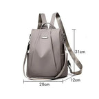 New Fashion Nylon Solid Color Lightweight Waterproof Large Capacity Detachable Shoulder Strap Multi Functional Women'S Backpack