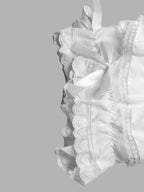 1Pc Women Fashion Ruffle Lace Slip Skirt Shorts Bow Decor Lolita Tiered Bloomers