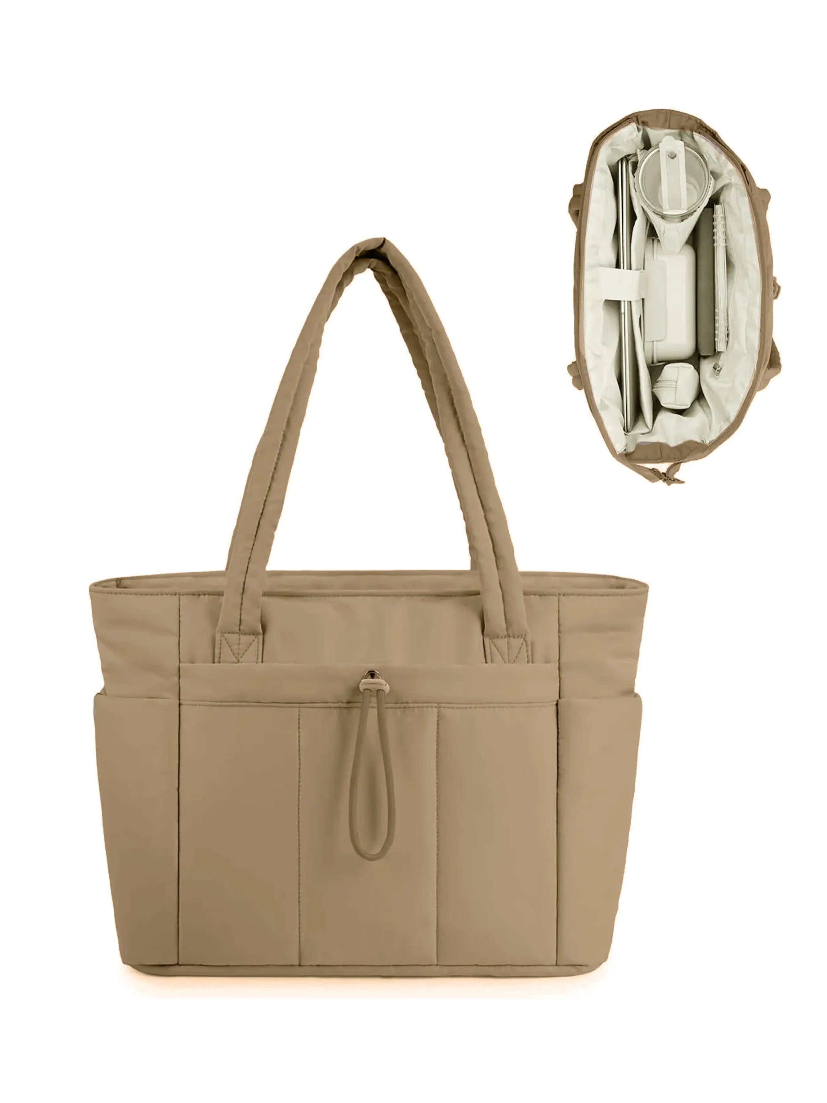 〖Valentines Day〗Insulated Tote Bag with Cup Holder & Laptop Compartment, Everyday Tote, Travel Work Care Bag for Women, All Seasons Casual Style Tote Purses