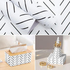 Erfoni Black and White Peel and Stick Wallpaper Modern Herringbone Contact Paper Bathroom 17.7Inch X 118.1Inch Geometric Removable Wallpaper Peel and Stick Self Adhesive Contact Paper for Accent Wall