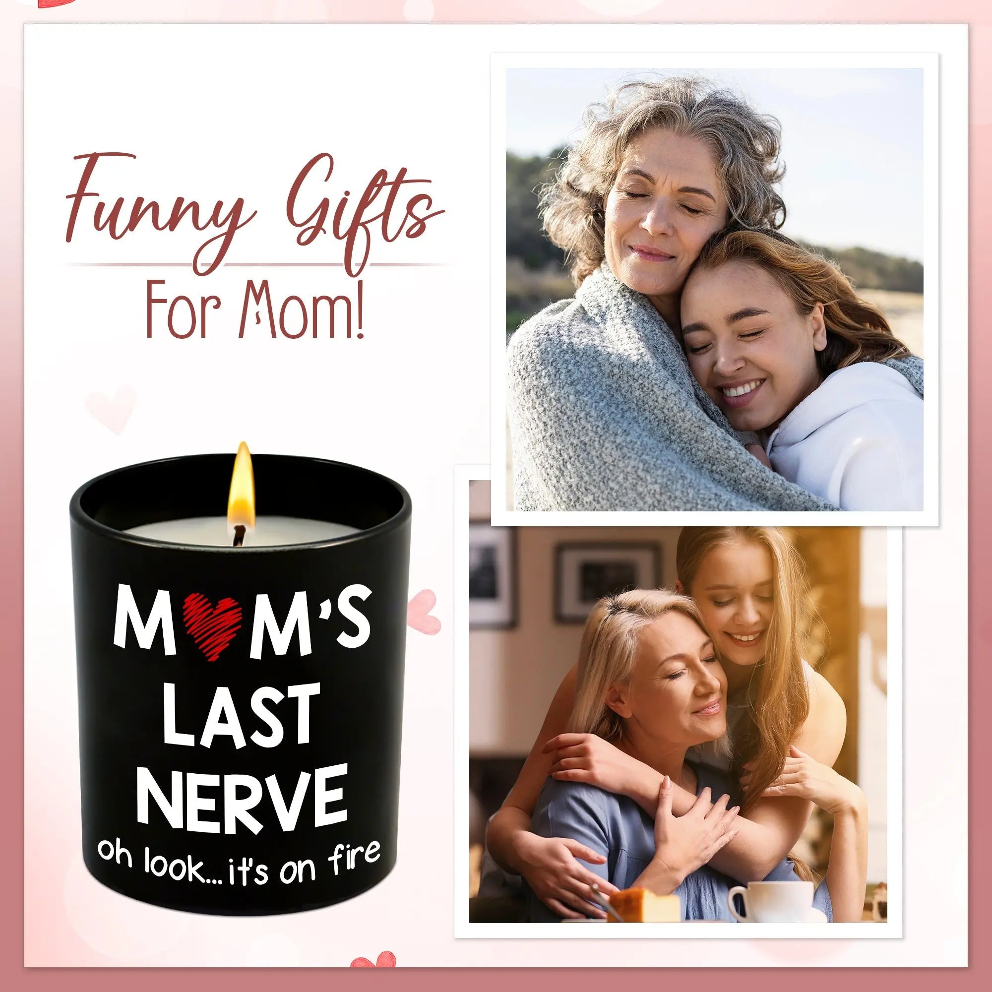 "Mom’S Last Nerve" Candle, Funny Birthday Gift for Mom, Stepmom, Bonus Mom, New Mom, Father'S Day Gift, Gift for Dad, Step Dad| 10Oz Vanilla Lavender Scented Tin Candle, Unique Home Decoration & Relaxing Fragrance