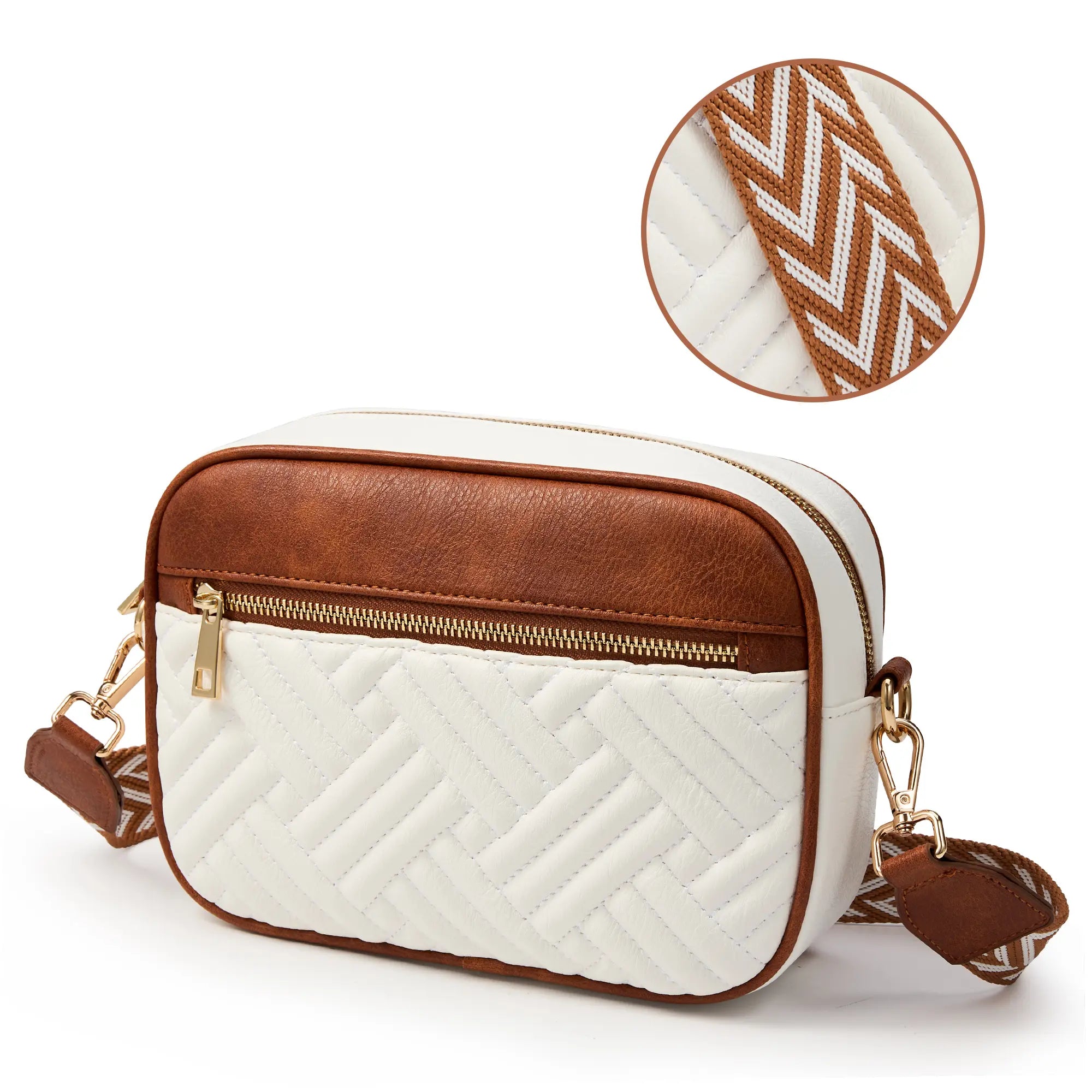 KALIDI Trendy Quilted Crossbody Bag for Women | Lightweight Vegan Leather Shoulder Purse with Adjustable Strap for Travel & Everyday Use