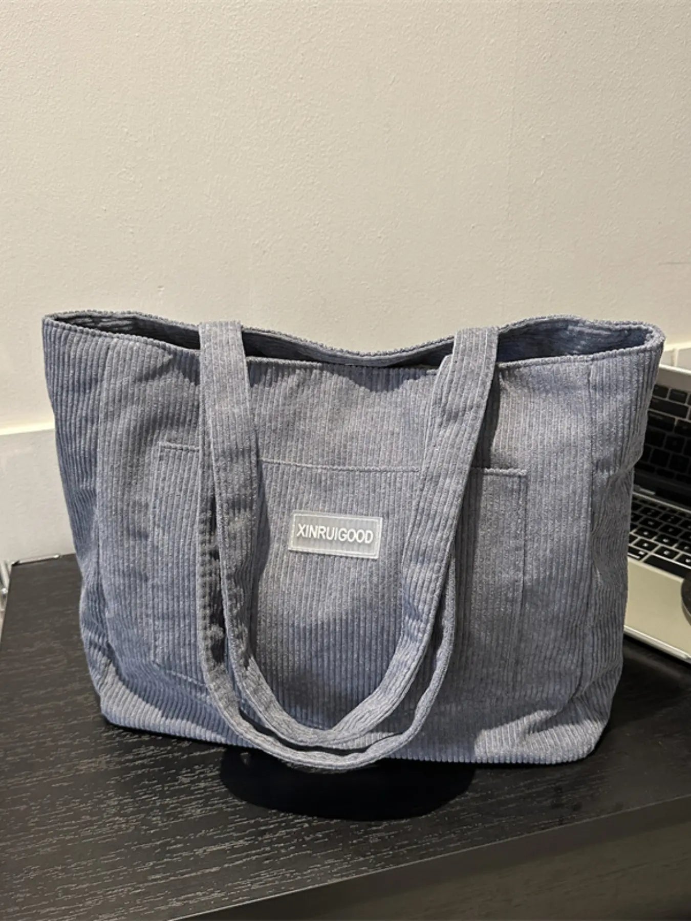 Women'S Solid Color Large Capacity Soft Commuter Tote Bag, Fashionable Shoulder Bag for Daily Used, Casual Trendy Versatile High-Quality Daily Commuting Bag, Lightweight Tote Bag