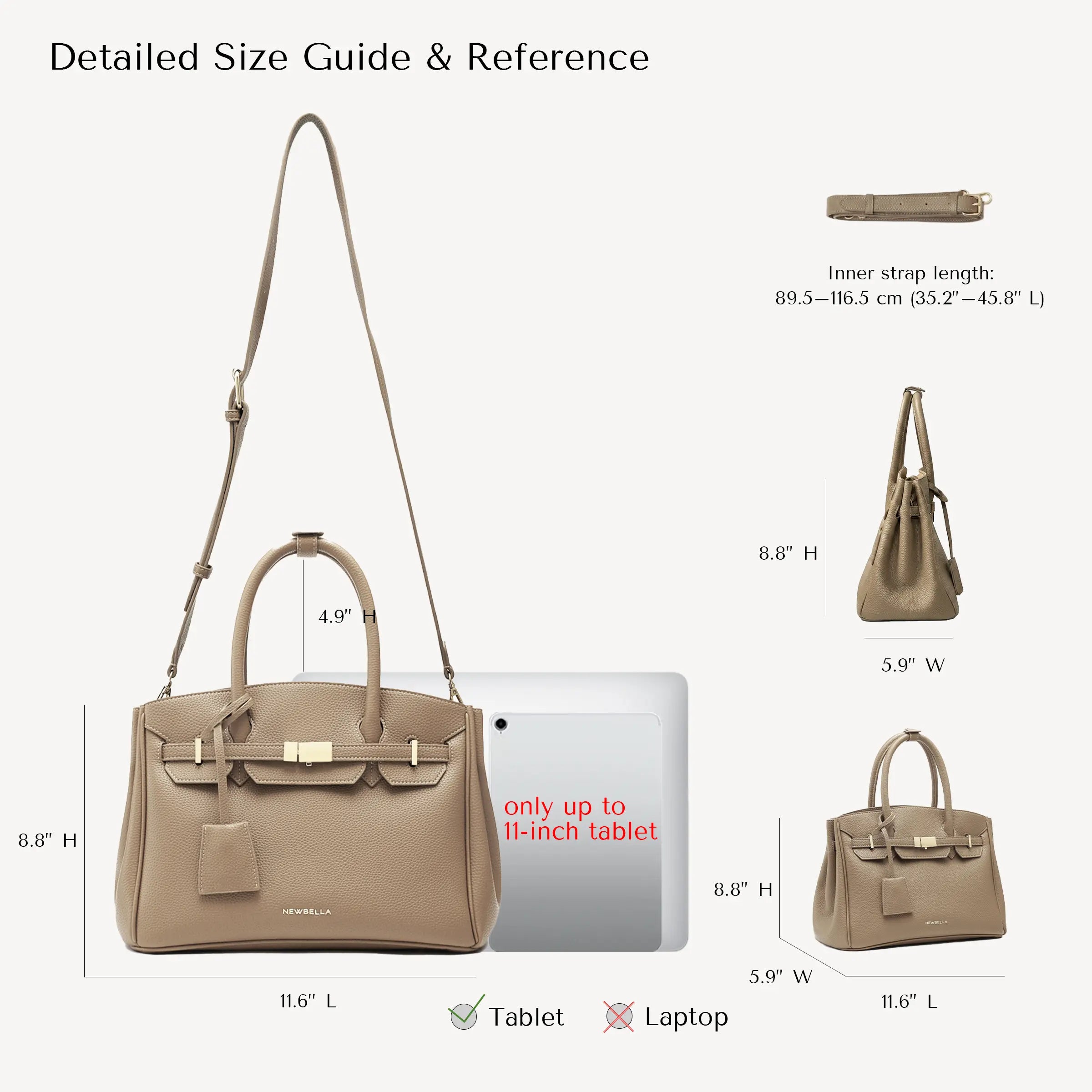 NEWBELLA Miranda Women'S S Size Top Handle PU Leather Minimalist Tote Bag - Stylish Handbag, Everyday Accessory for Women, Bags