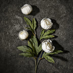 6-Piece Set of Imitation Silk Peony Flower Vase Decoration -4 Simulated Peony Branches with Stems DIY Bouquet Center Decoration, Wedding Filling Arrangement, Bathroom Decoration Table Ornaments