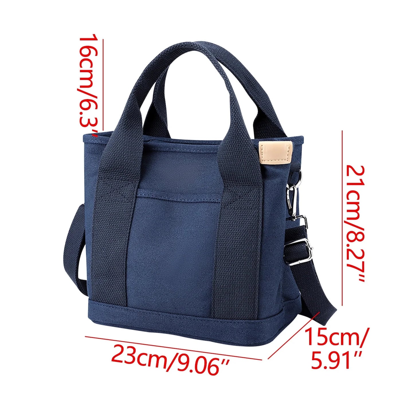 2023 New Large Capacity Multi-Pocket Handbag Women'S Canvas Tote Purses Crossbody Bag Vintage Tote Bags for School