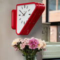 Living Room Minimalism Clocks Two-Sided Wall Clocks Triangle Modern Clock Mechanism Silent Design Clock Watch for Decoration