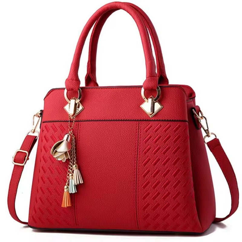 Gusure Luxury Handbag Women Crossbody Bag with Tassel Hanging Large Capacity Female Shoulder Bags Embroidery Tote Sac a Main