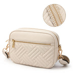 KALIDI Trendy Quilted Crossbody Bag for Women | Lightweight Vegan Leather Shoulder Purse with Adjustable Strap for Travel & Everyday Use