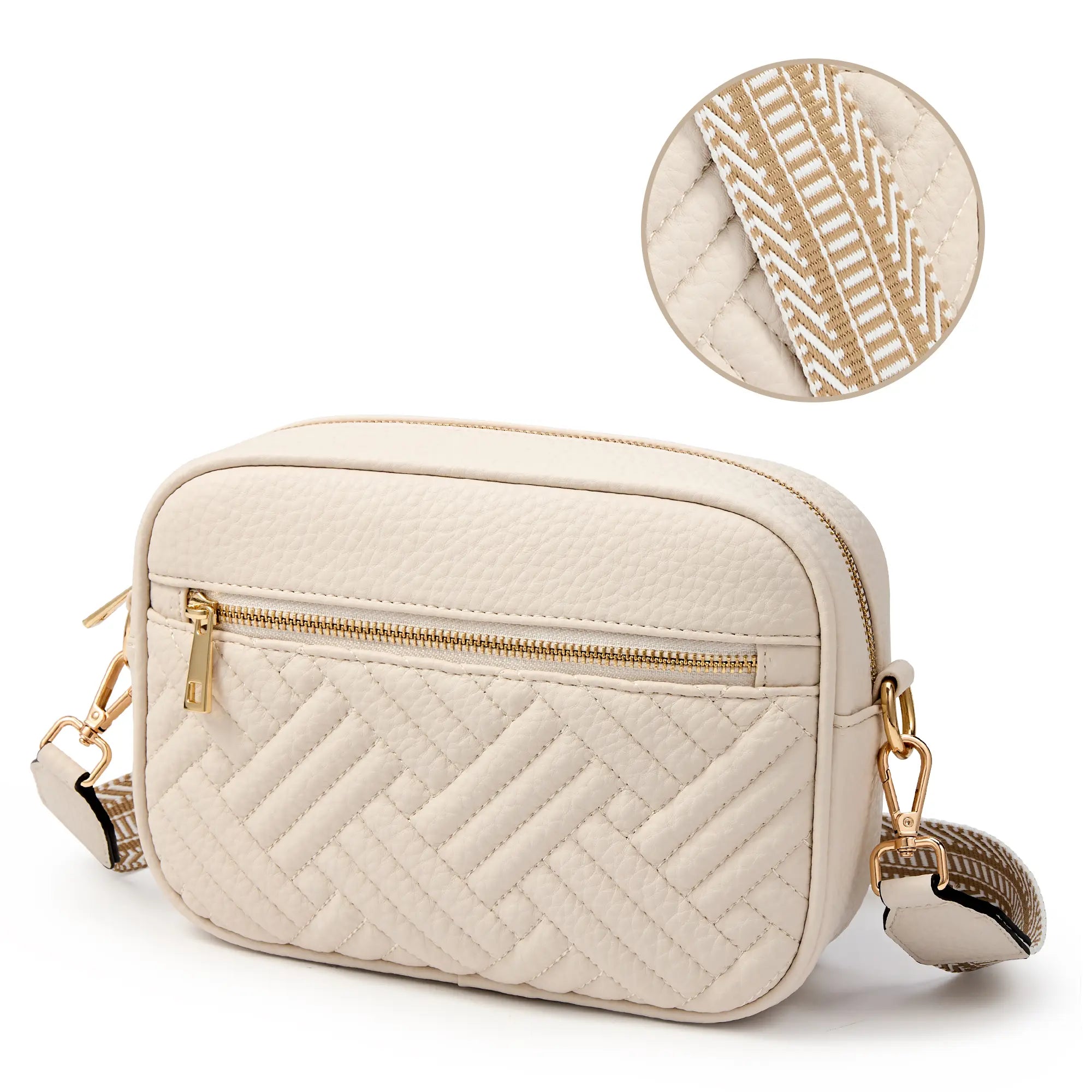 KALIDI Trendy Quilted Crossbody Bag for Women | Lightweight Vegan Leather Shoulder Purse with Adjustable Strap for Travel & Everyday Use